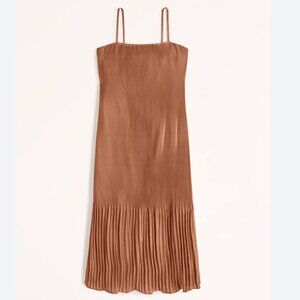 Abercrombie & Fitch Strapless Pleat Release Giselle Midi Dress